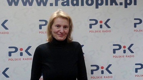 Agnieszka Stelmaszczyk w Polskim Radiu PiK. Fot. Bogumiła Wresiło