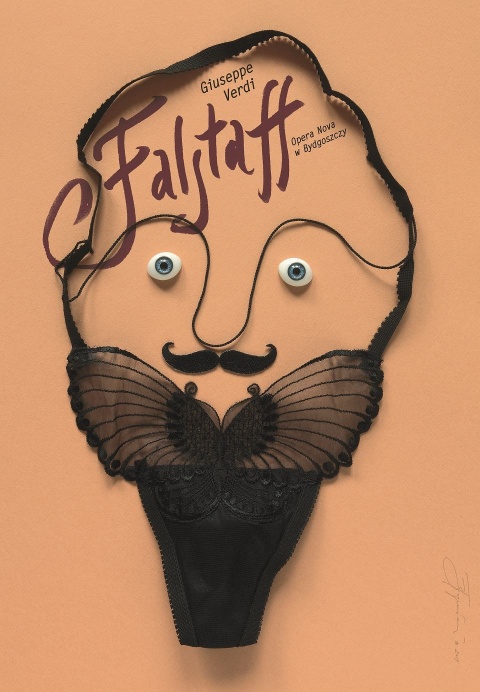 Plakat do Falstaffa z główną nagrodą międzynarodowego konkursu