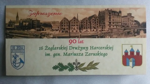 90-lecie obchodzi 16. Żeglarska Drużyna ZHP w Bydgoszczy