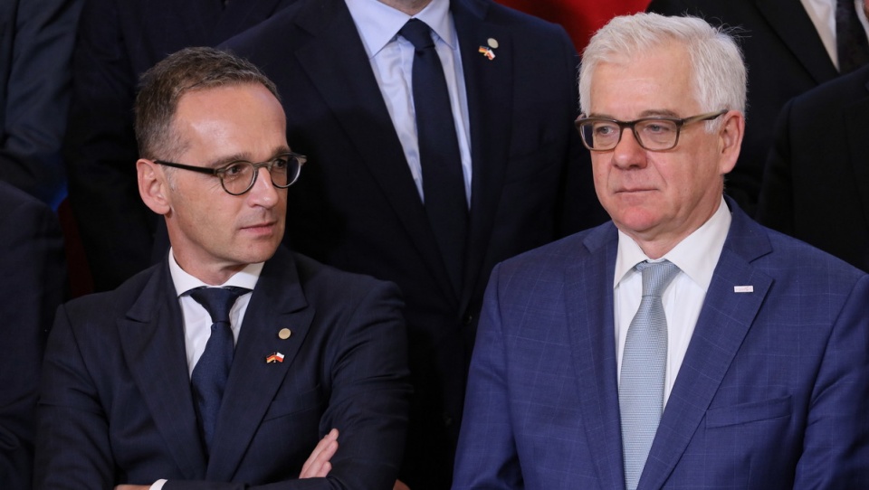 Minister spraw zagranicznych Niemiec Heiko Maas (L) i minister spraw zagranicznych RP Jacek Czaputowicz (P). Fot. PAP/Paweł Supernak