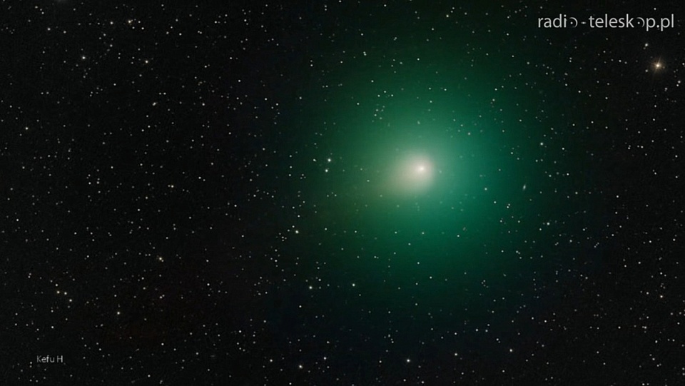 W grudniu 2018 jesteśmy świadkami historycznego zbliżenia komety 46P/Wirtanen do Ziemi. Grafika: Piotr Majewski
