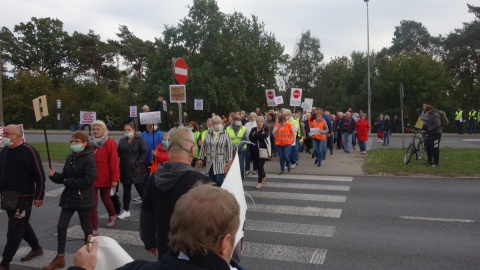 Mają dość smrodu, wyszli na ulicę. Protest mieszkańców Siernieczka w Bydgoszczy