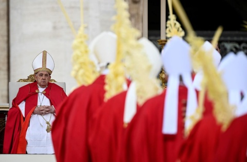 Watykan: Nie było papieskiej homilii podczas Mszy św. w Niedzielę Palmową
